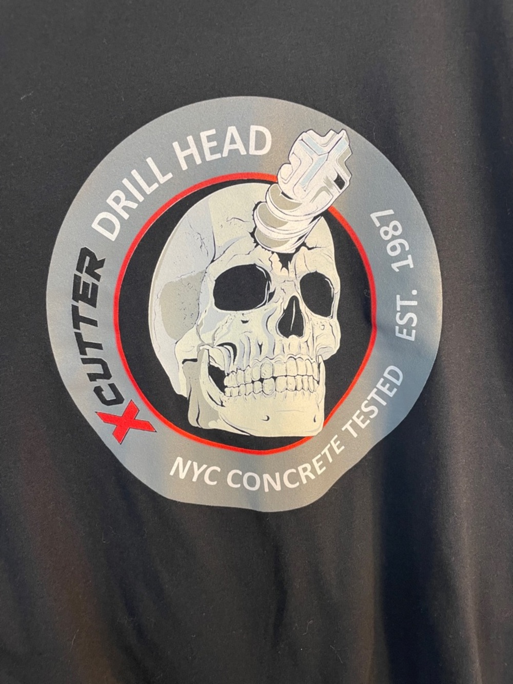 Drill Head Skull Graphic T-Shirt - Black. Cool tee.